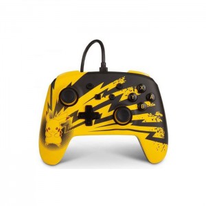 Comando PowerA Nintendo Switch Enhanced Wired Pikachu Lightning USADO (1 ano de garantia)